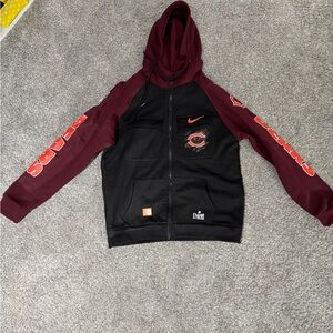 Chicago Bears Hoodie with Maroon Sleeves